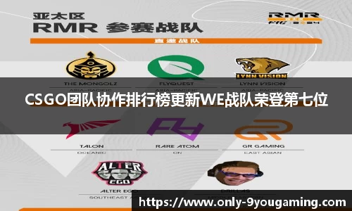 CSGO团队协作排行榜更新WE战队荣登第七位